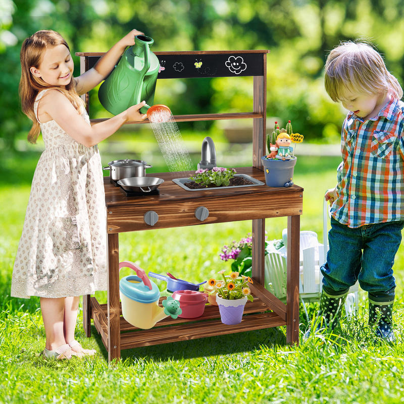 Kids Outdoor Sink - Cocina de barro para niños con