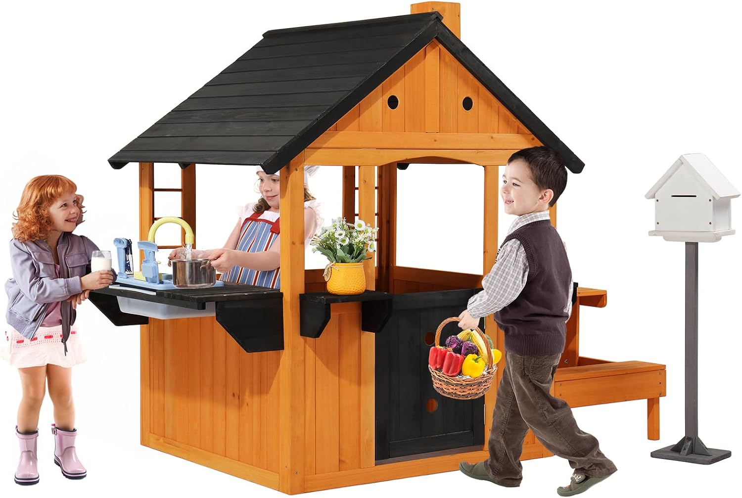 Kids Outdoor Sink - Casa de Juegos de Madera para