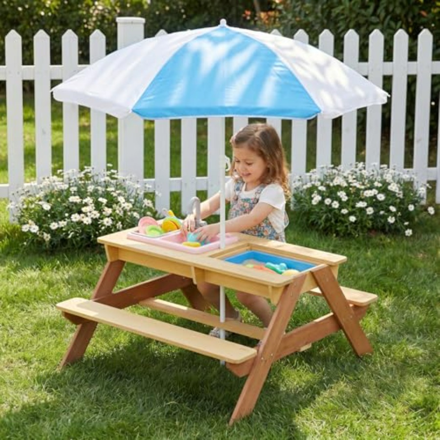 Kids Outdoor Sink - Mesa de picnic infantil para exteriores