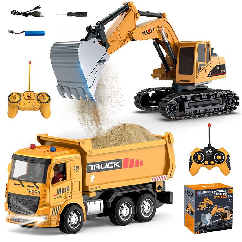 Kids Outdoor Vehicles - Excavadora de Juguete a Control Remoto