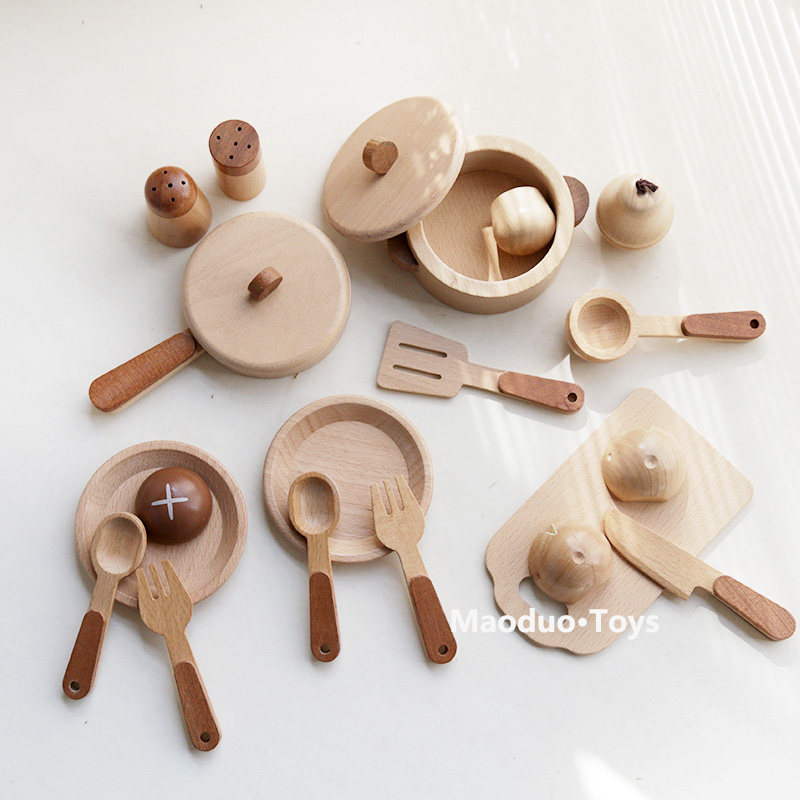 Kids Outdoor Mud Kitchen Accessories - Juego de cocina de madera de