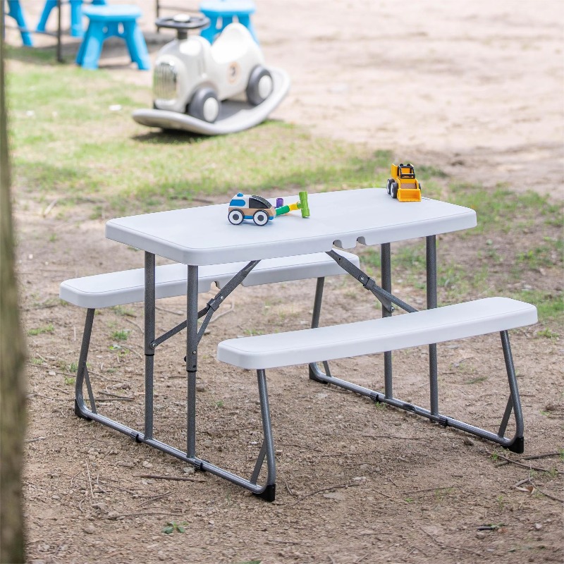 Kids Outdoor Dining Set - Mesa de Picnic Plegable para Niños,