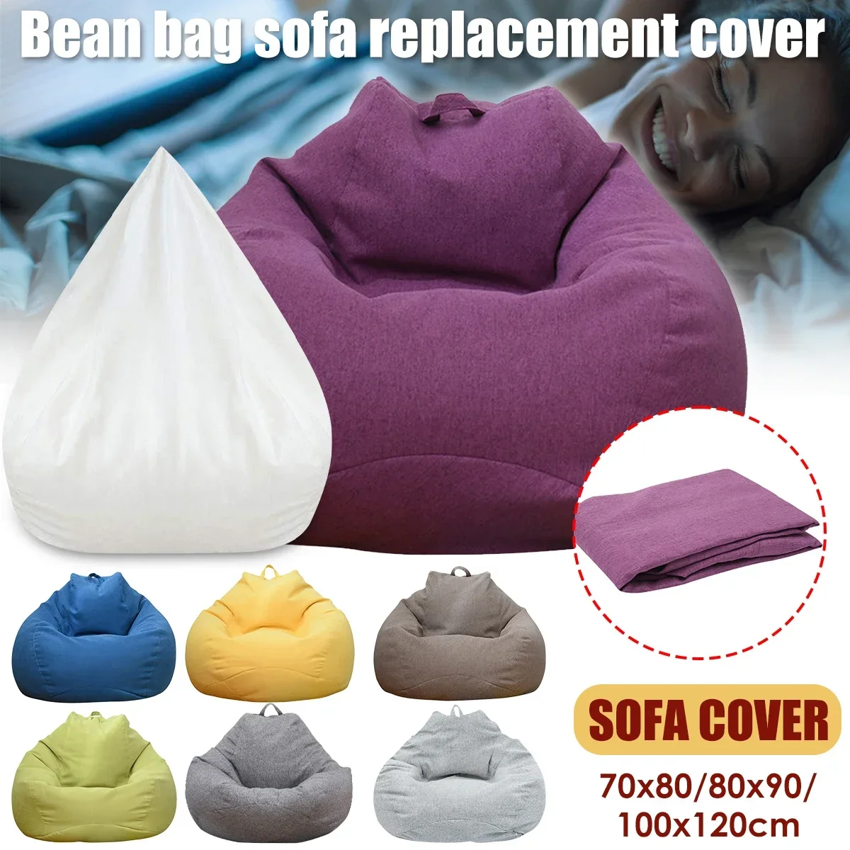 Kids Outdoor Bean Bag Chair - Funda grande para sofá y silla