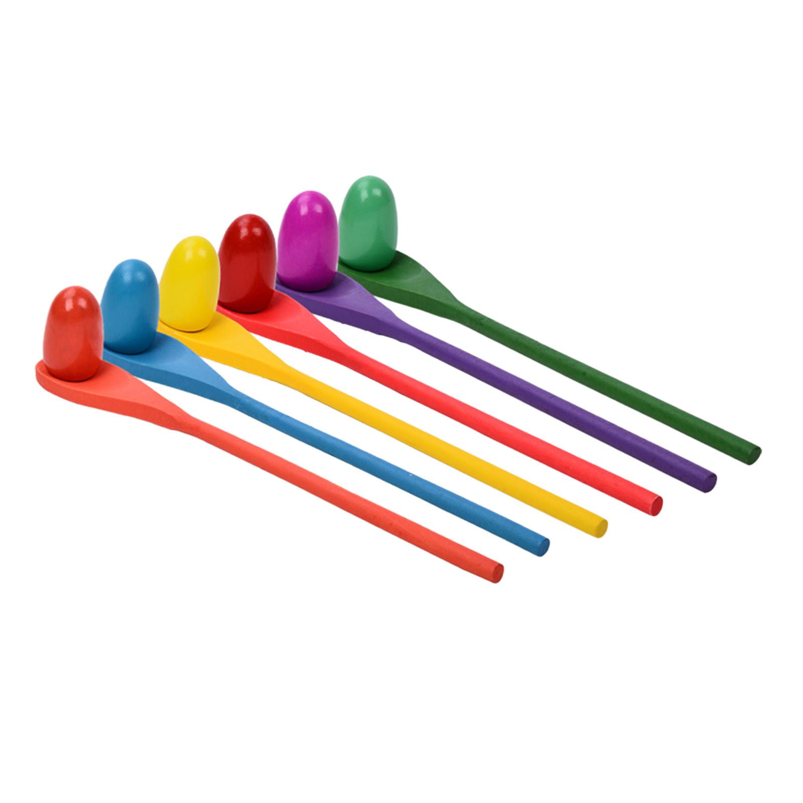 Kids Outdoor Yard Toys - Juego de 6 Cucharas para Huevos,