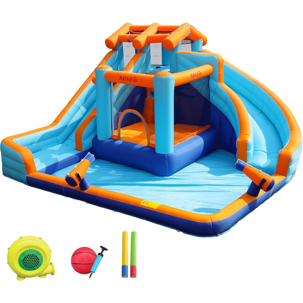 Kids Outdoor Water Slide - Tobogán Acuático Inflable Grande con Piscina