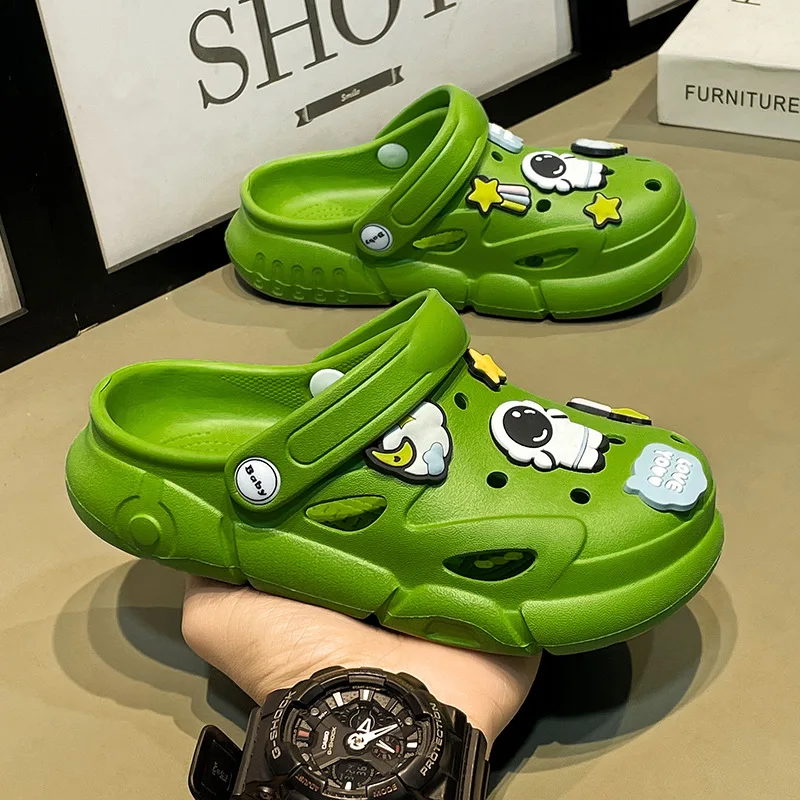 Kids Indoor Outdoor Slippers - Sandalias para niños antideslizantes y transpirables,