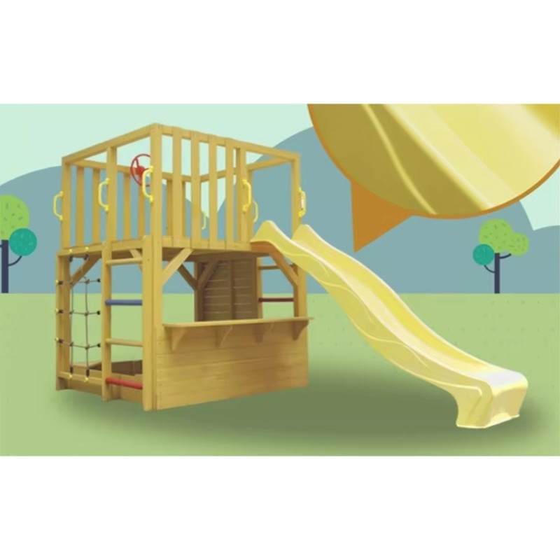 Kids Outdoor Climbing Wall - Casa de Juegos de Madera para