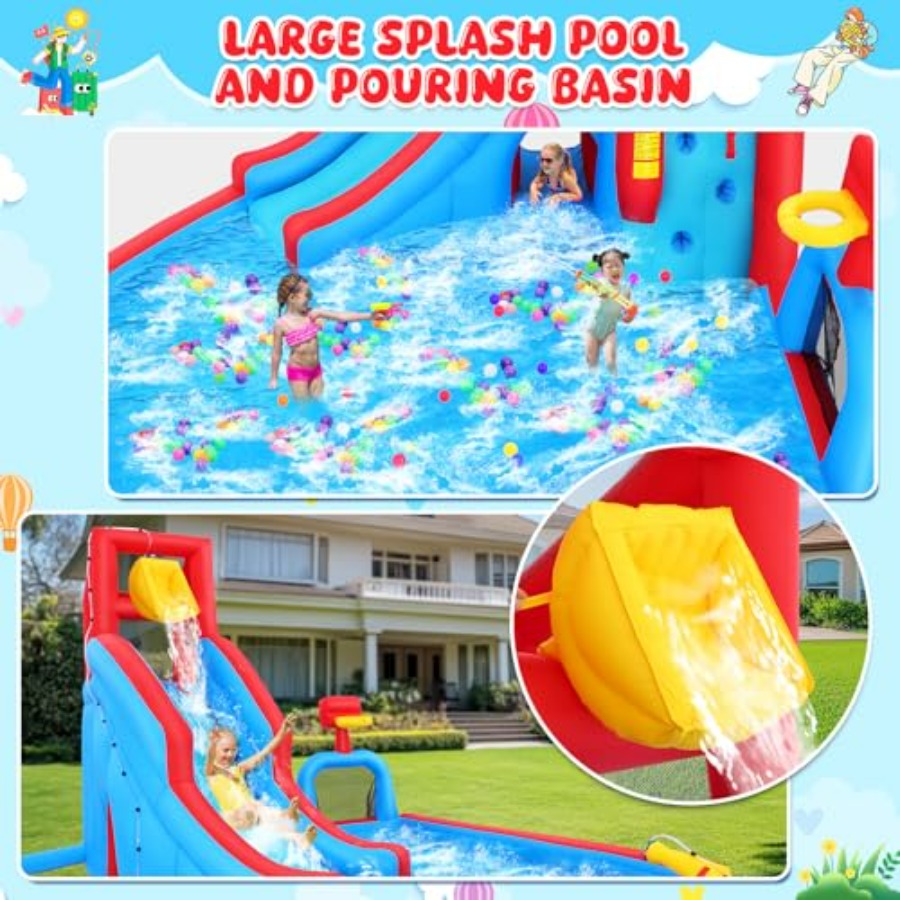 Tobogán acuático inflable para - Kids Outdoor Water Slide reseña y precio