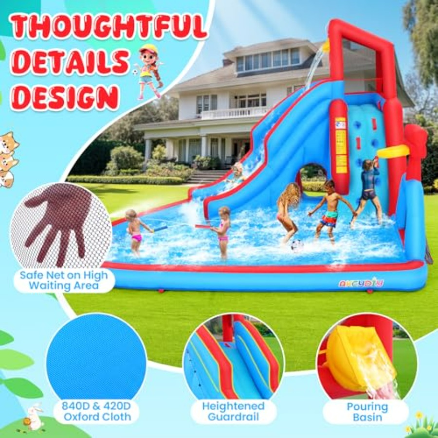 Tobogán acuático inflable para - Kids Outdoor Water Slide reseña y precio