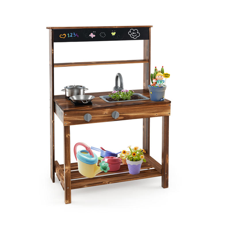 Cocina de barro para niños con - Kids Outdoor Sink reseña y precio