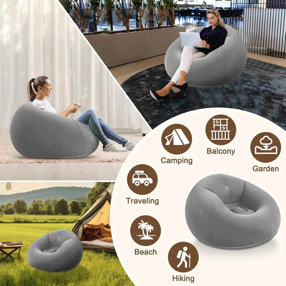 Sillones Inflables Tipo Puff,  - Kids Outdoor Bean Bag Chair reseña y precio