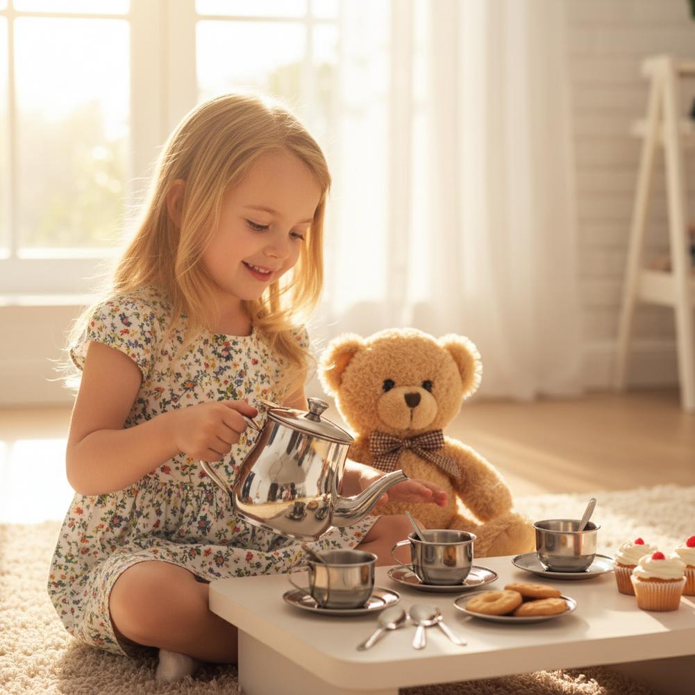 Juego de Té de Acero Inoxidabl - Kids Outdoor Dining Set reseña y precio