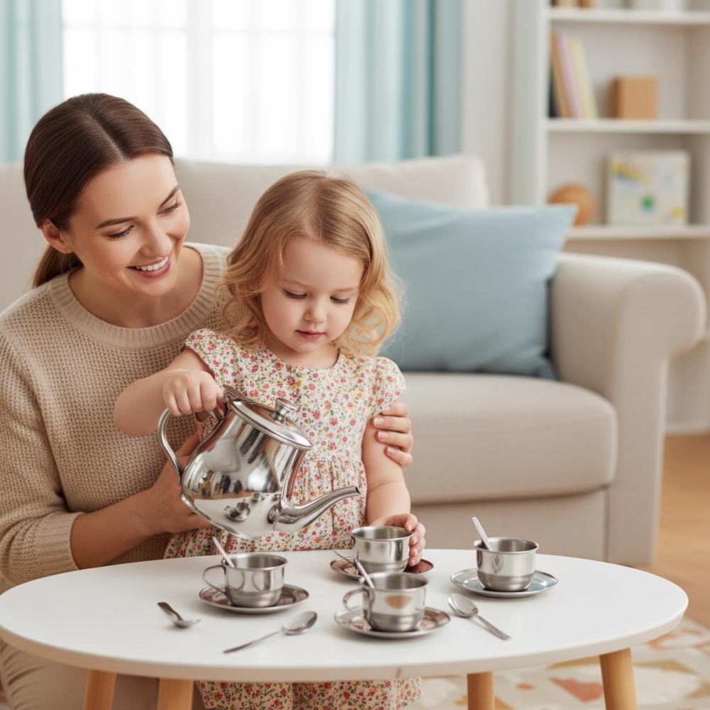 Juego de Té de Acero Inoxidabl - Kids Outdoor Dining Set reseña y precio