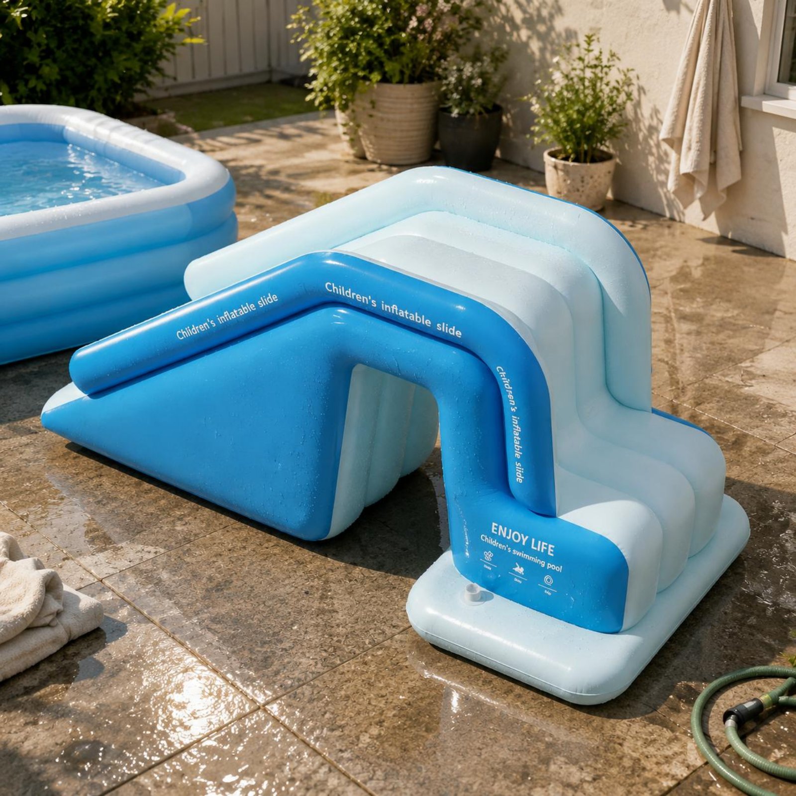 Tobogán Inflable para Piscina, - Kids Outdoor Water Slide reseña y precio