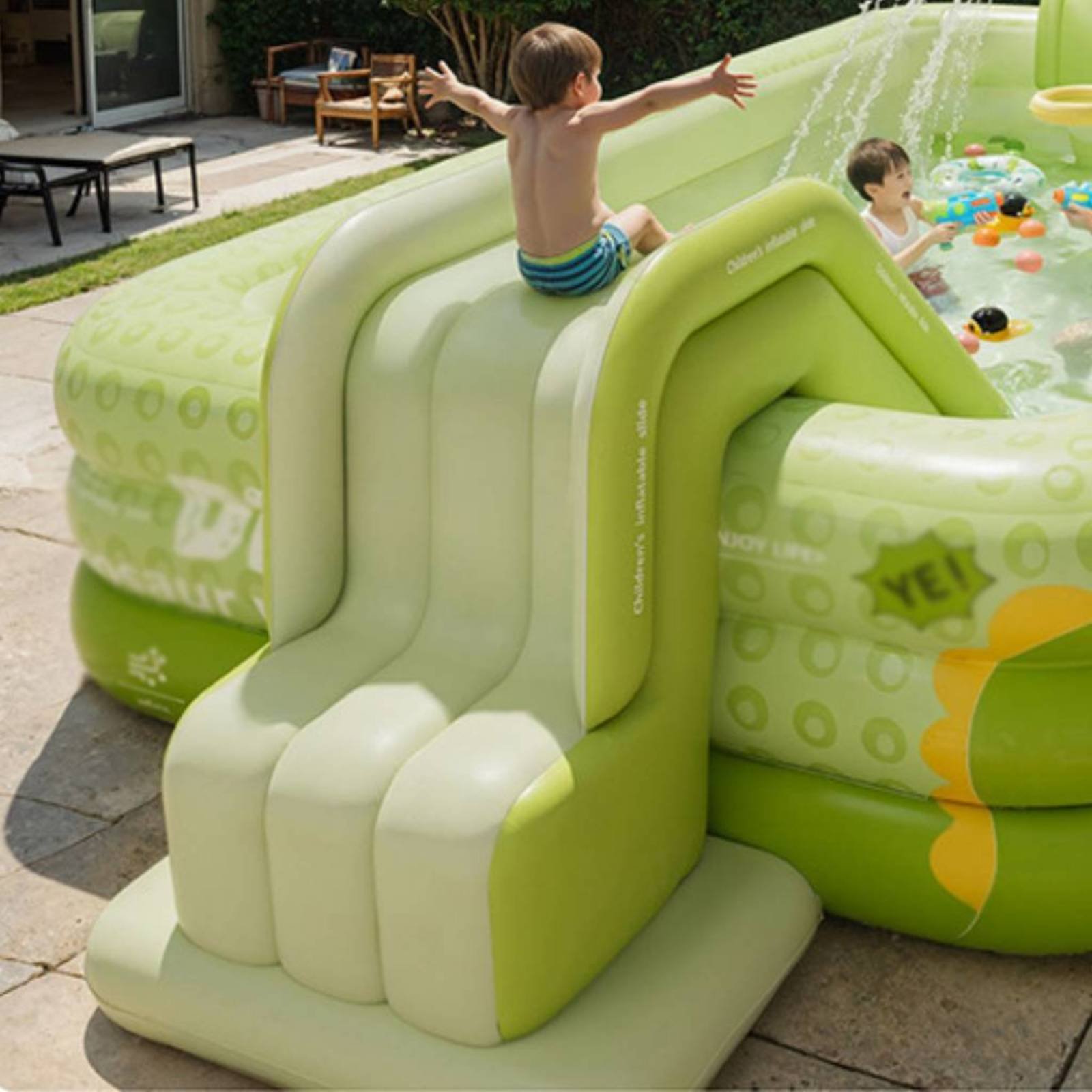 Tobogán Inflable para Piscina, - Kids Outdoor Water Slide reseña y precio