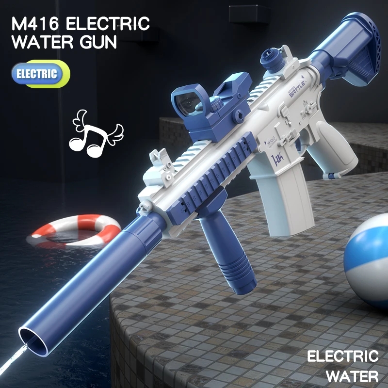 Pistola de agua eléctrica M416 - Kids Outdoor Storage reseña y precio