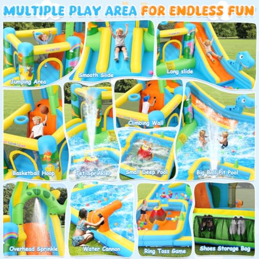 Tobogán acuático inflable para - Kids Outdoor Water Slide reseña y precio