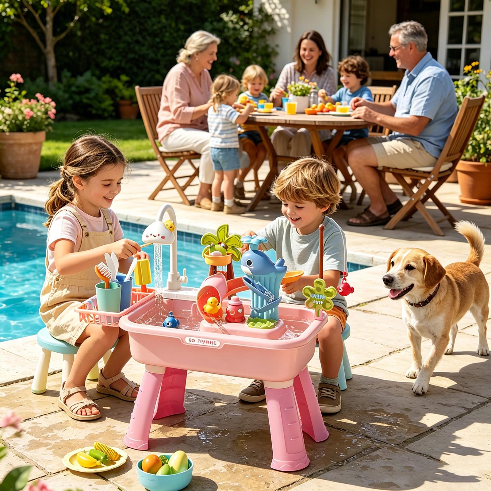 Mesa de Agua para Niños con Bo - Kids Outdoor Sink reseña y precio
