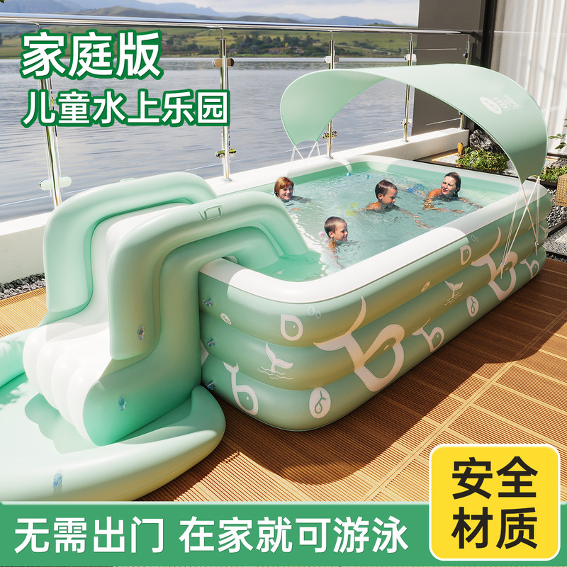Piscina inflable reforzada con - Kids Outdoor Water Slide reseña y precio