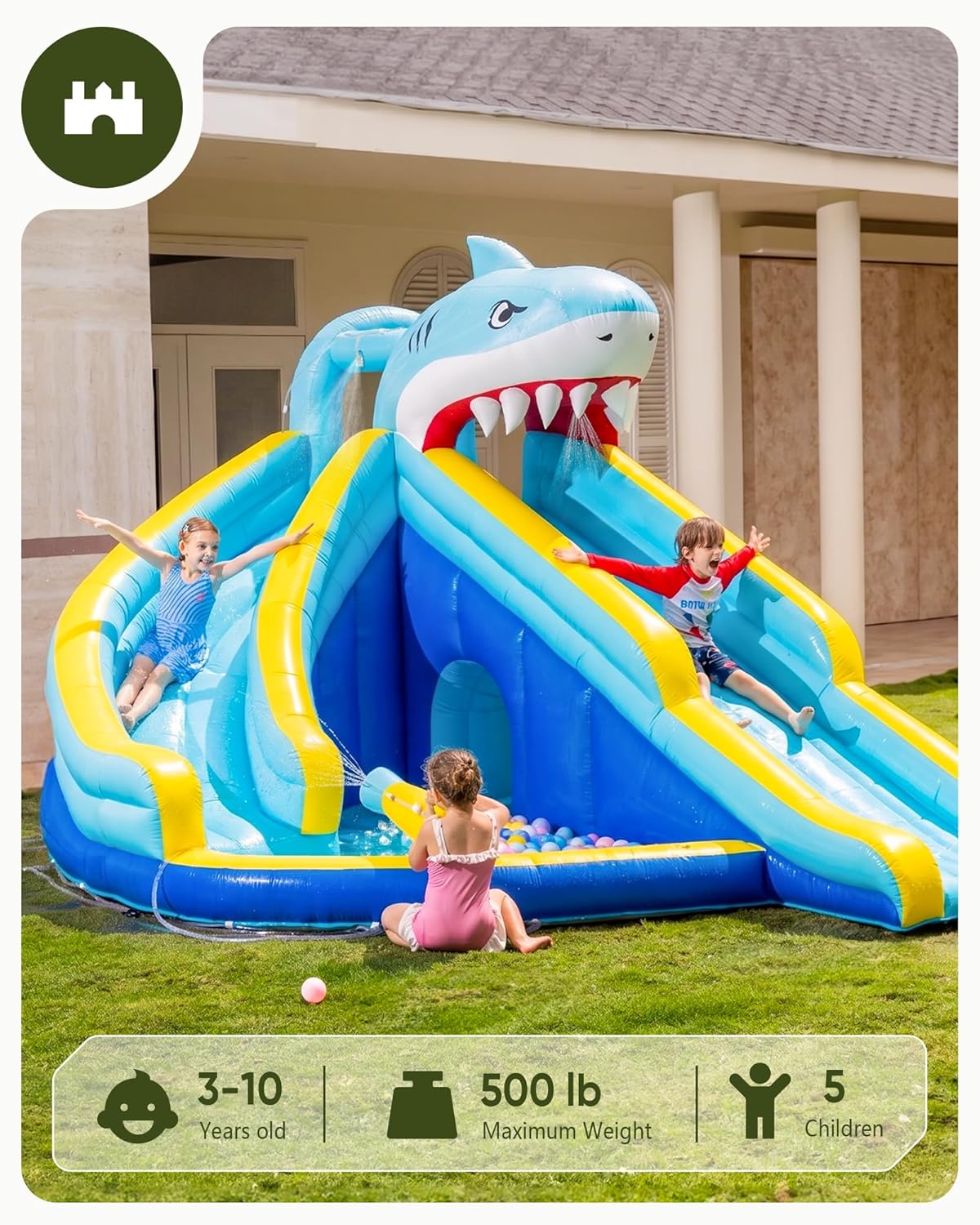 Tobogán Acuático Inflable para - Kids Outdoor Water Slide reseña y precio