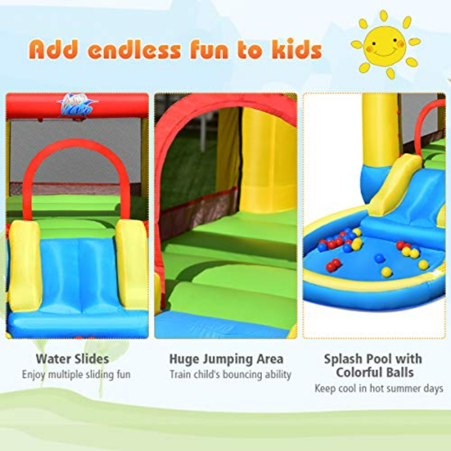 Casa inflable para niños de 3  - Kids Outdoor Water Slide reseña y precio