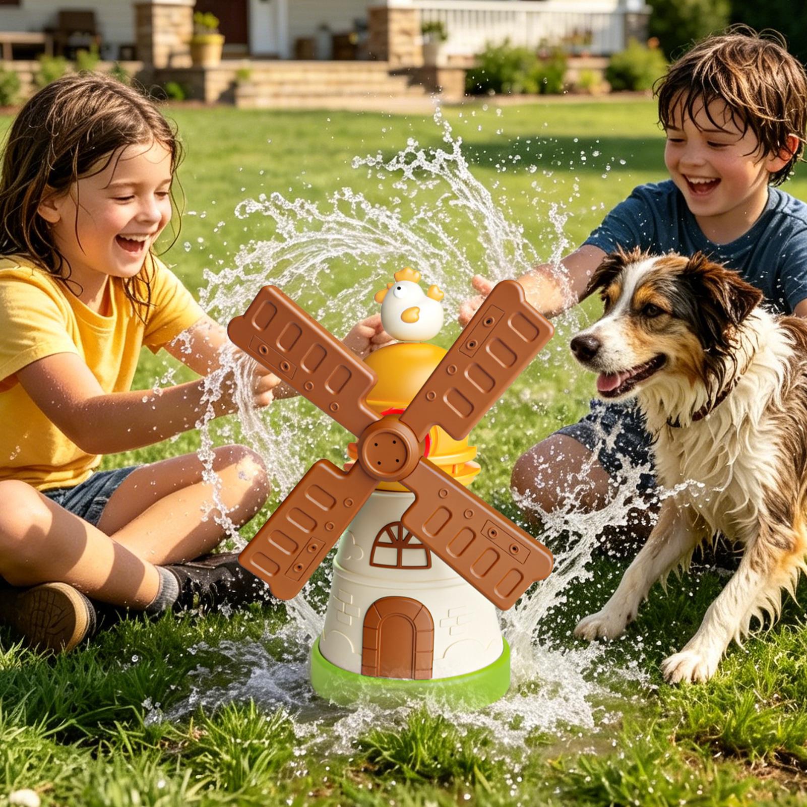 Aspersor de Agua Giratorio con - Kids Outdoor Yard Toys reseña y precio