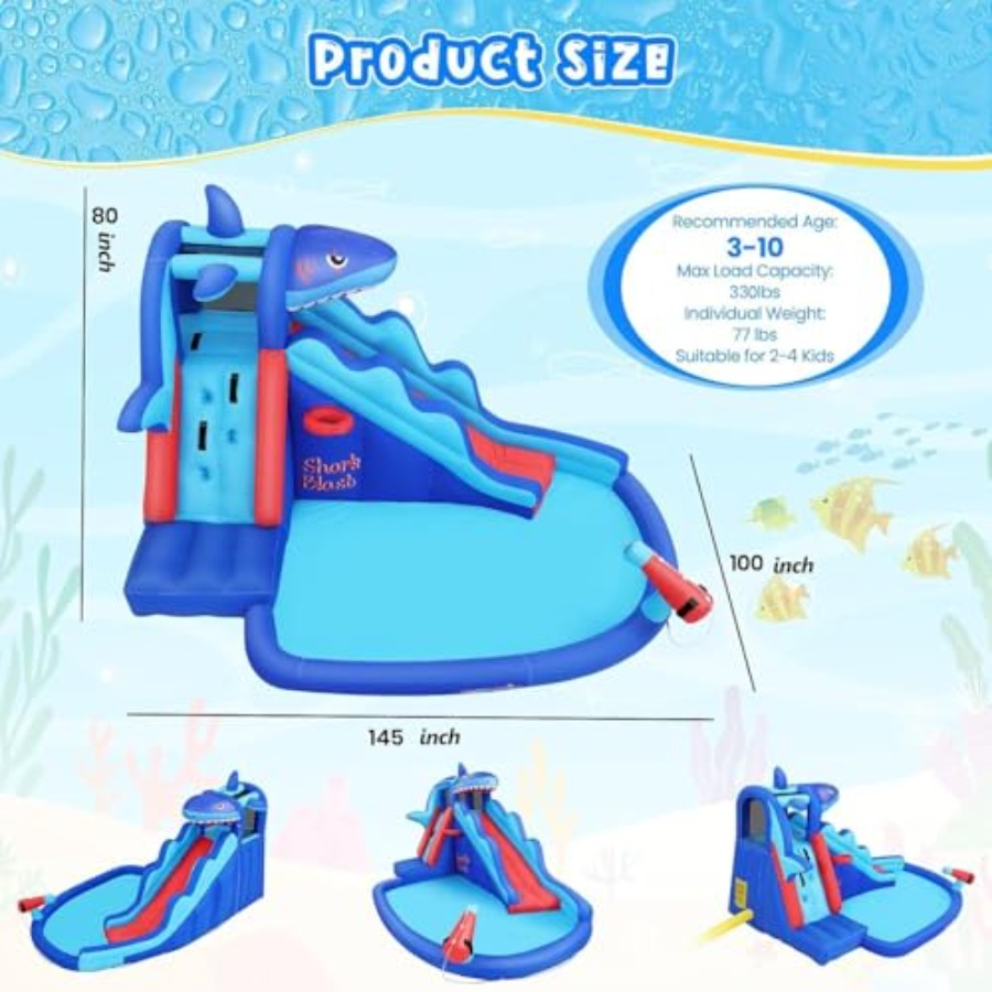 Tobogán acuático inflable para - Kids Outdoor Water Slide reseña y precio