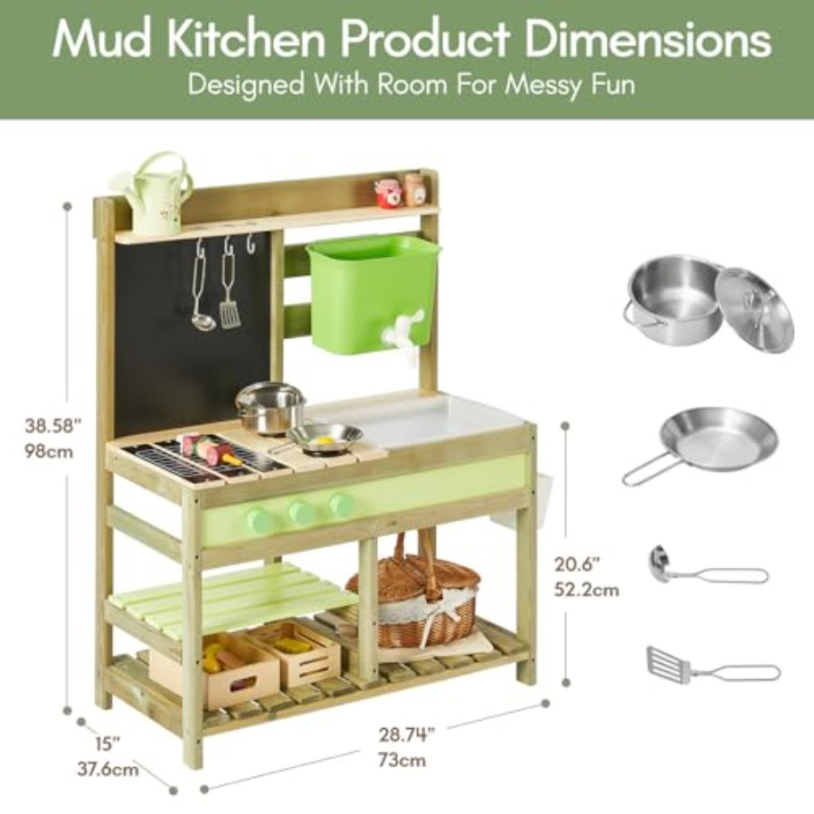 Cocina de barro para niños al  - Kids Outdoor Sink reseña y precio