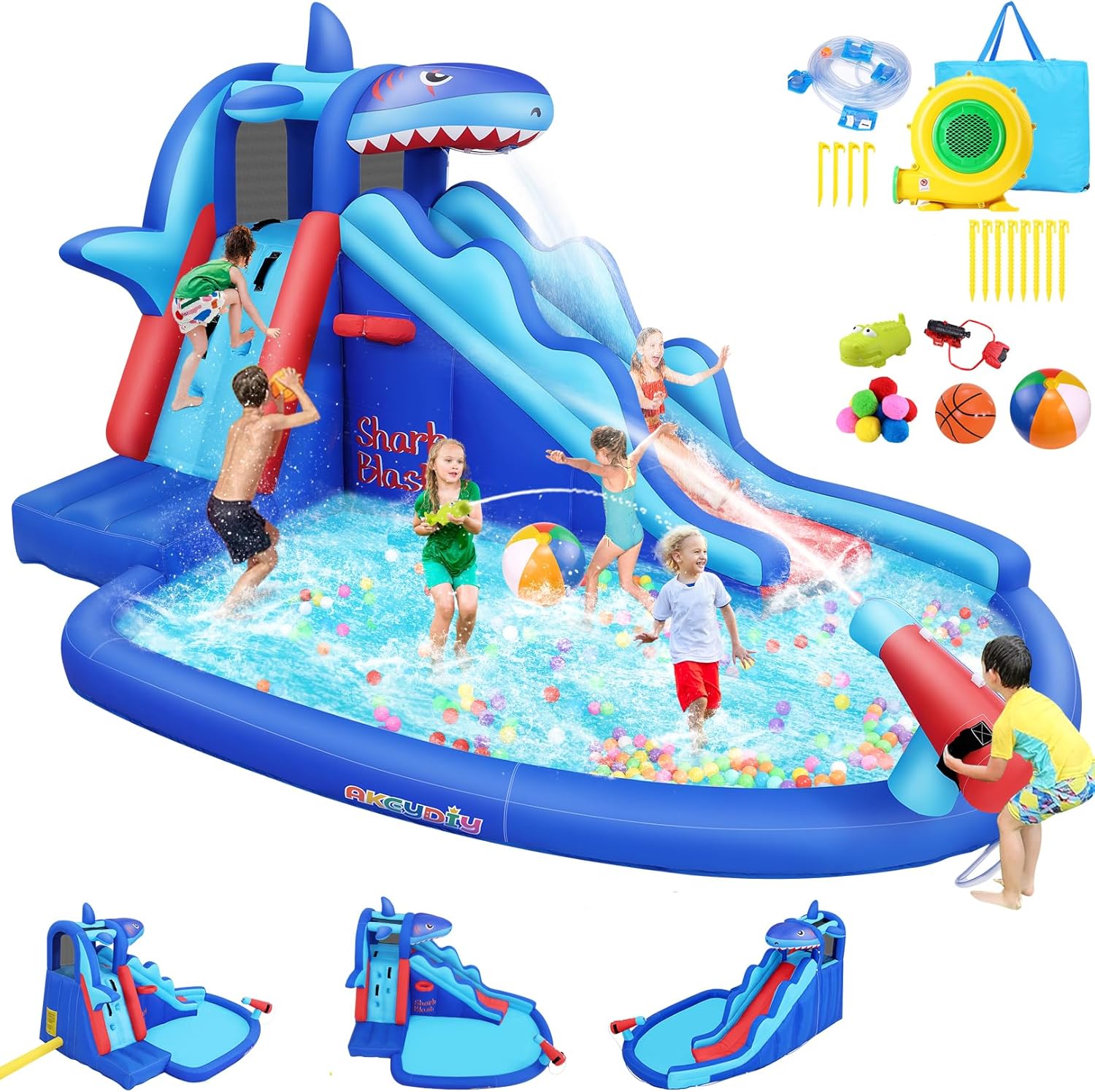 Parque Acuático Inflable con T - Kids Outdoor Water Slide reseña y precio