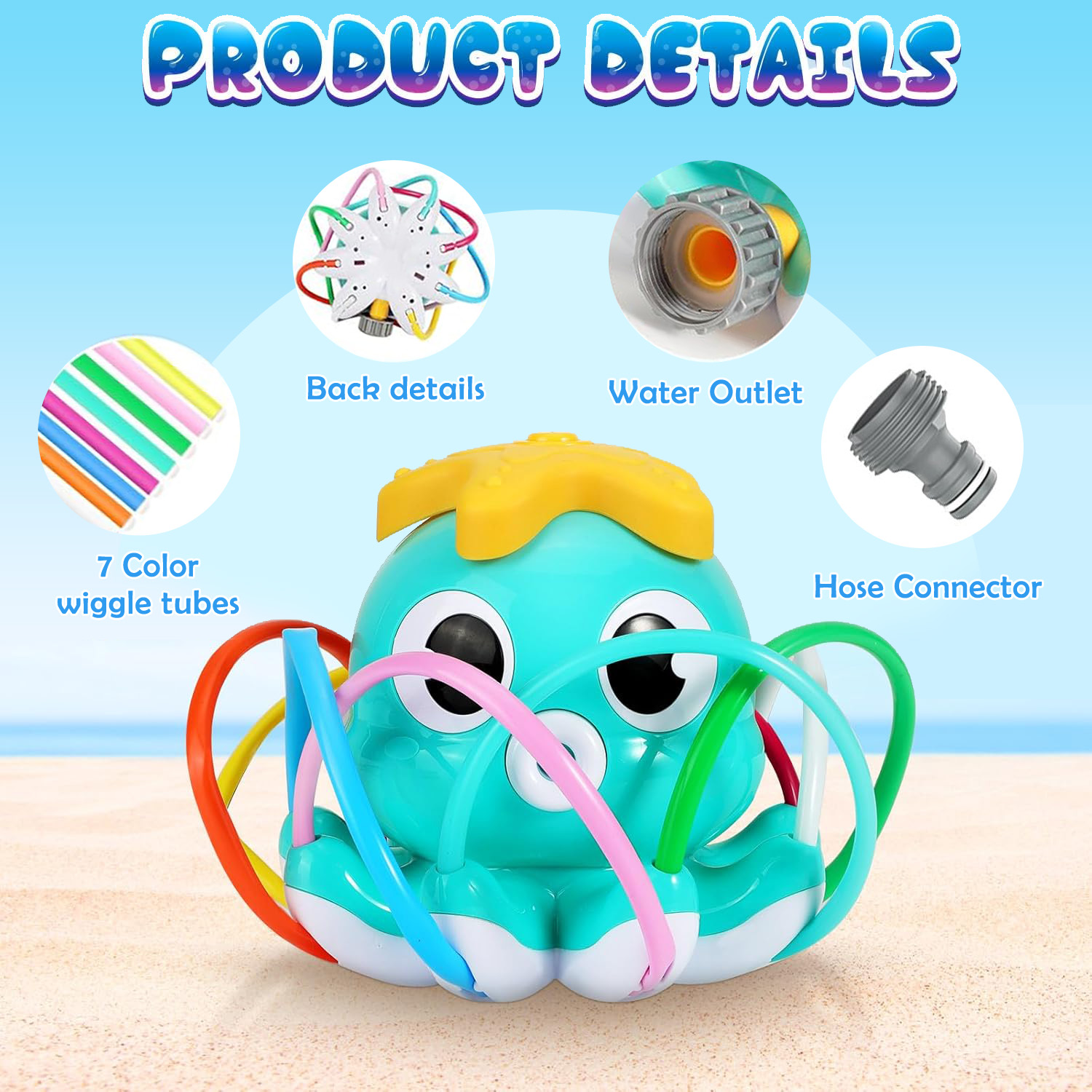 Aspersor de pulpo, rociador de - Kids Outdoor Yard Toys reseña y precio