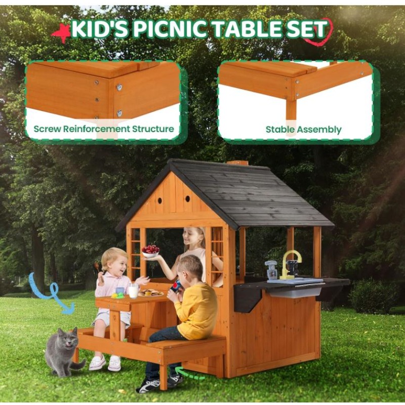 Casa de Juegos de Madera para  - Kids Outdoor Sink reseña y precio