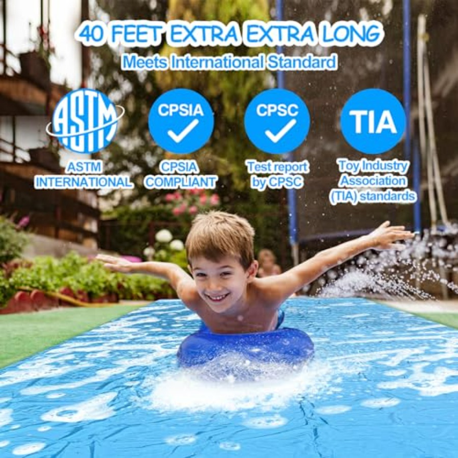 Tobogán acuático de verano par - Kids Outdoor Water Slide reseña y precio