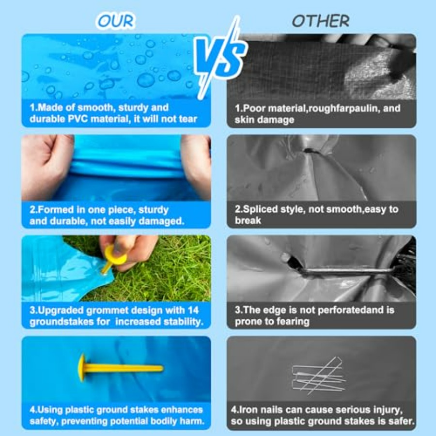 Tobogán acuático de verano par - Kids Outdoor Water Slide reseña y precio