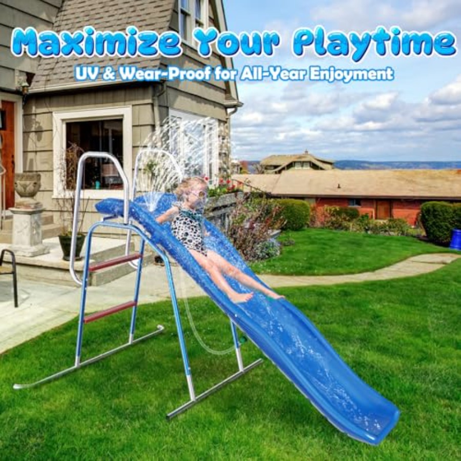 Tobogán acuático para niños, m - Kids Outdoor Water Slide reseña y precio