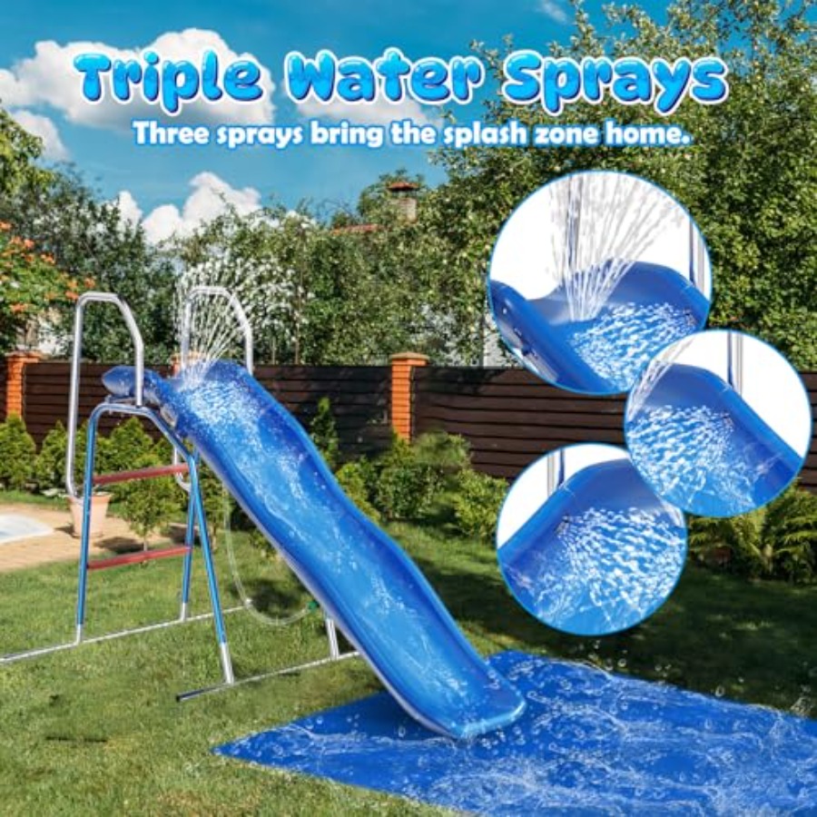 Tobogán acuático para niños, m - Kids Outdoor Water Slide reseña y precio