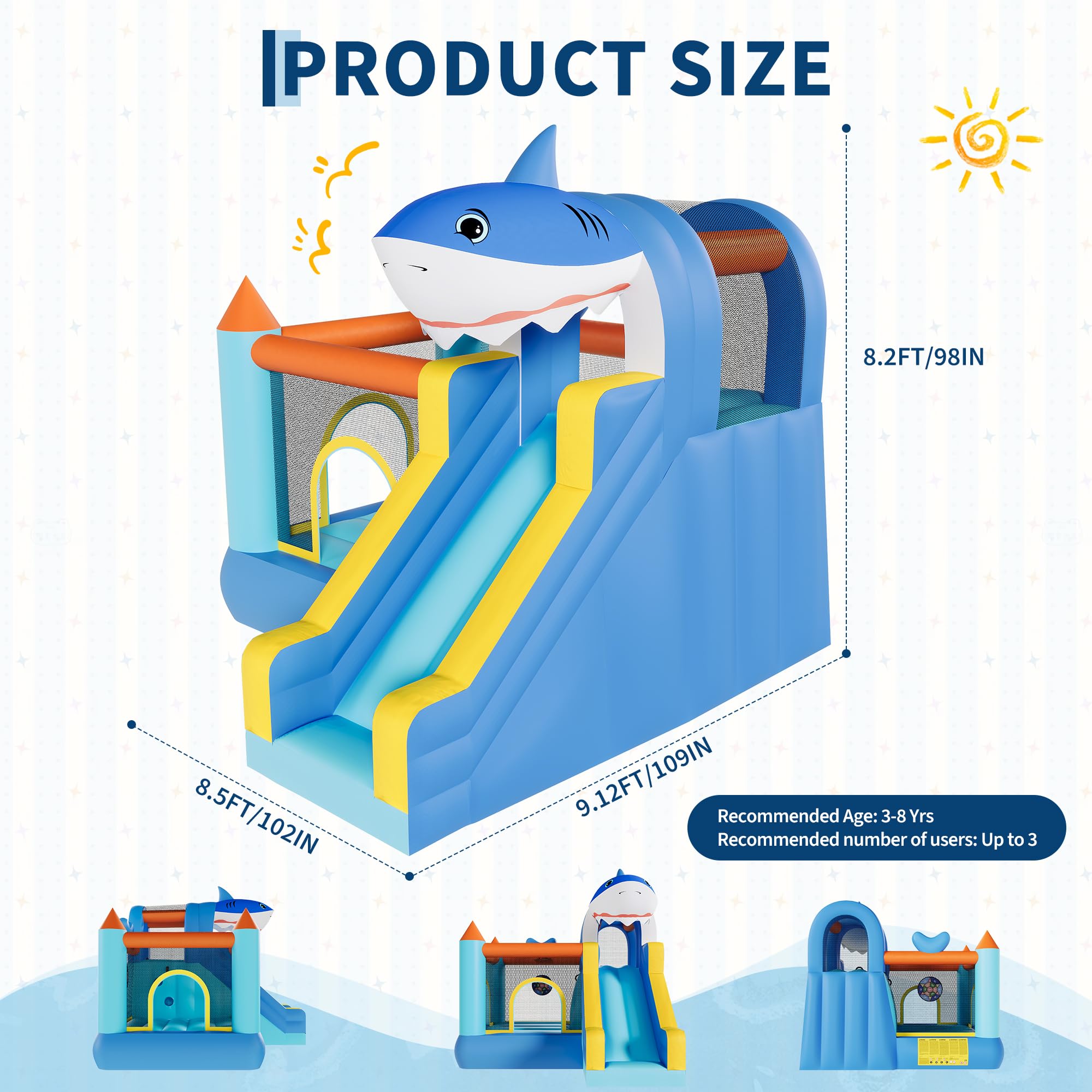Casa Inflable con Tobogán y So - Kids Outdoor Climbing Wall reseña y precio
