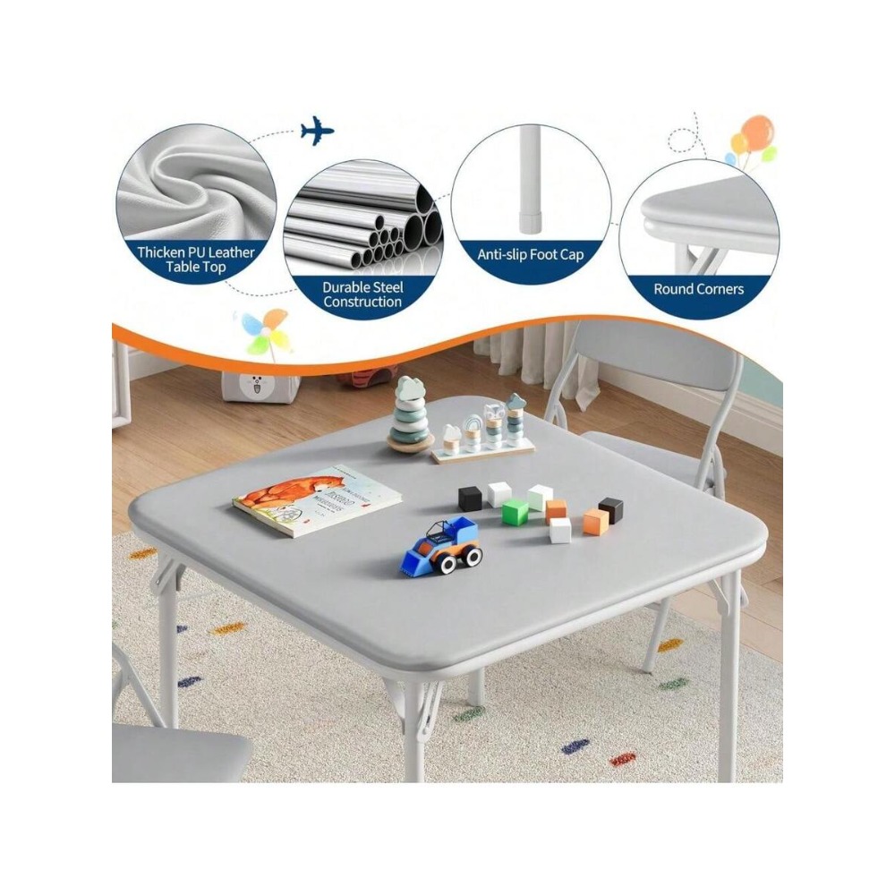 Juego de Mesa y Sillas Plegabl - Kids Outdoor Dining Set reseña y precio